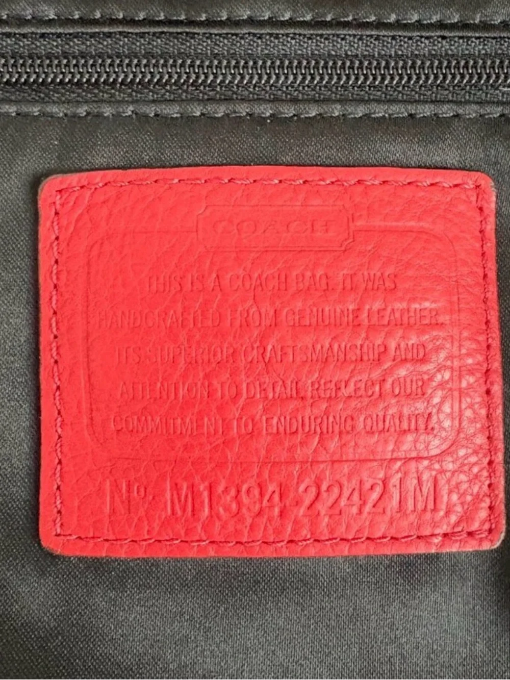 Coach poppy pebbled leather hippy red bag 22421M